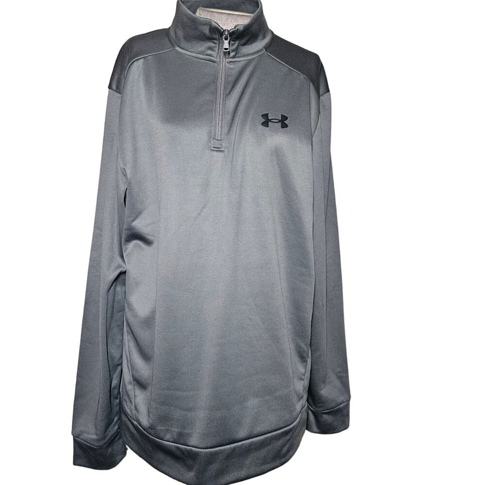 Grey Under Armour Quarter Zip Pullover Size Large